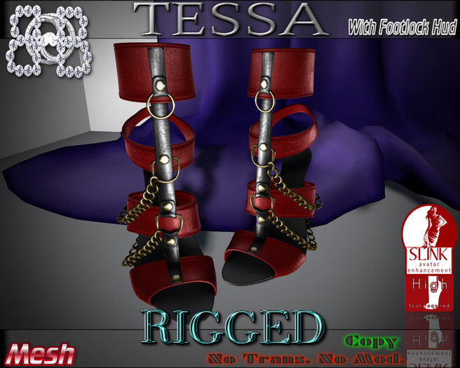 !!BHB!! TESSA HEELS RIGGED RED SLINK (ADD)