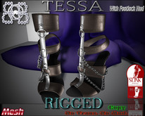 !!BHB!! TESSA HEELS RIGGED BROWN V2 SLINK (ADD)