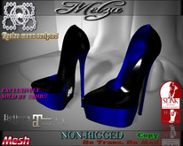 !!BH!! {MELZA}LADY LATEX HEELS BLUE (ADD)