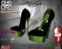 !!BH!! {MELZA}LADY LATEX HEELS BRIGHT GREEN (ADD)