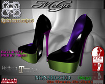 !!BH!! {MELZA}LADY LATEX HEELS MIXED (ADD)