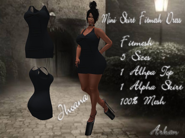 .::Arkan::. Jhoana Mini Skirt Fitmesh Dress