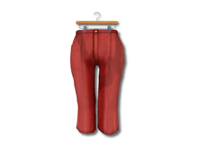 {amiable}Mesh Tuck Cropped Wide Pants_Red