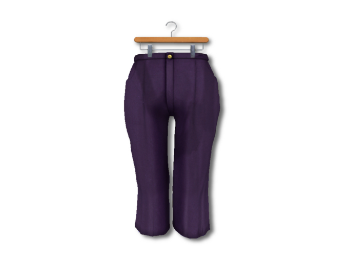 {amiable}Mesh Tuck Cropped Wide Pants_Purple