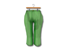 {amiable}Mesh Tuck Cropped Wide Pants_Green