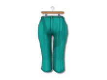 {amiable}Mesh Tuck Cropped Wide Pants_Emerald
