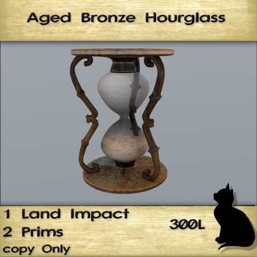 Aged Bronze Hour Glass