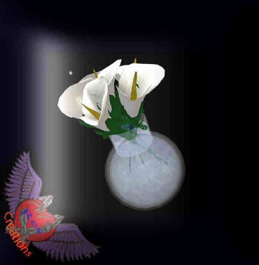 flowers in a bowl vase with light touch acts like a lamp
