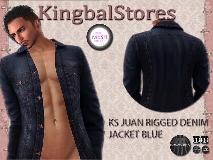 99 KS JUAN RIGGED DENIM JACKET SOLO BLUE