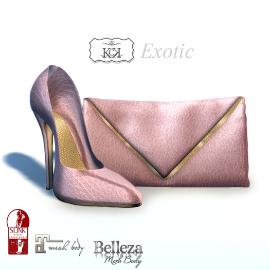 :::KC::: Exotic Heels & Clutch Pink