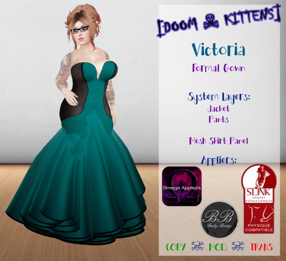 [DK] Victoria Gown Teal
