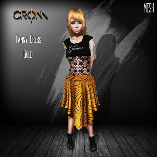 -CroM- Fanny Dress - Gold