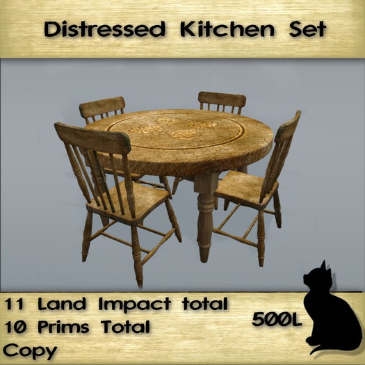 Distressed Kitchen Set (brn)