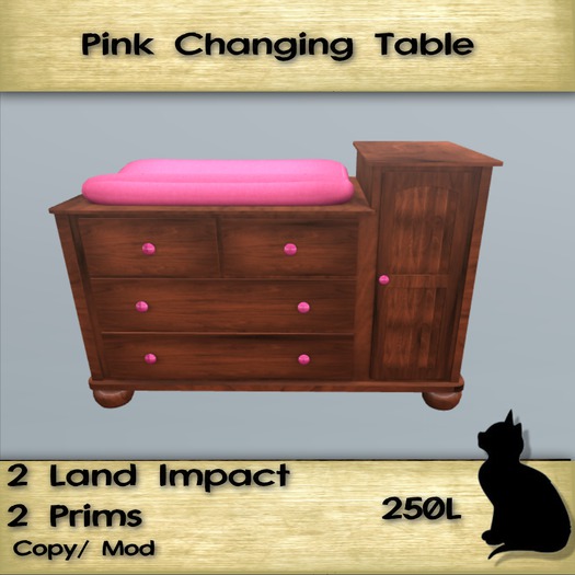 Pink Changing Table(boxed)