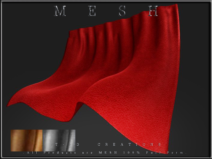 T-3D Creations [ Curtain Display 016 ]  Regular MESH - Full Perm -