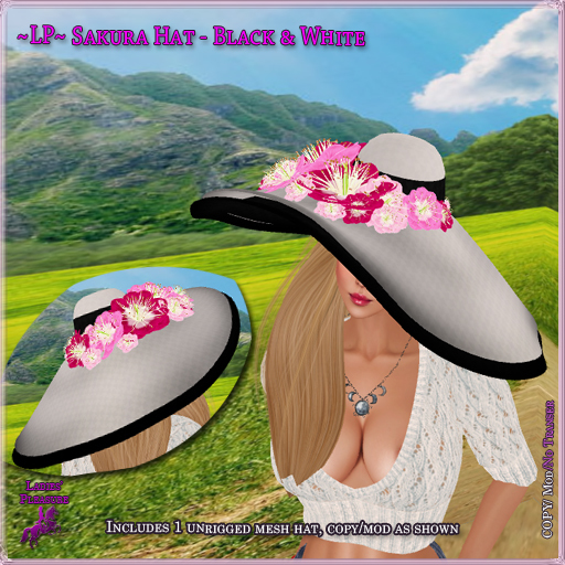 ~LP~ Sakura Hat Boxed Black / White
