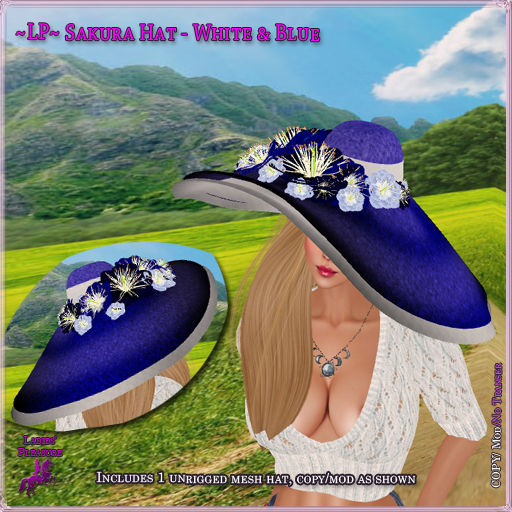 ~LP~ Sakura Hat Boxed White / Blue