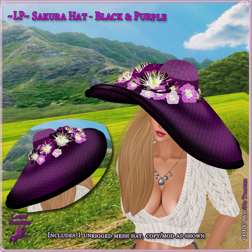 ~LP~ Sakura Hat Boxed Purple / Black