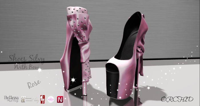 Shoes Silvy With Bow Rose