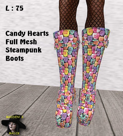 Maiden's Magik,, Highly Decorated Cloud Stempunk Boots 