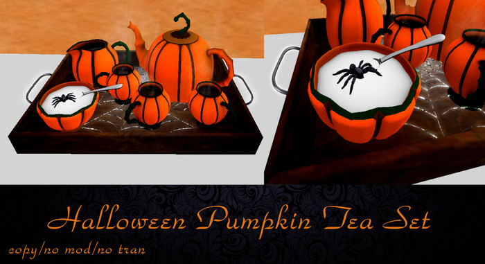 Halloween Pumpkin Tea Tray (Part Mesh)