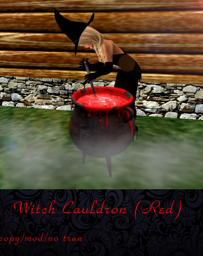 Witch Cauldron Red (Part Mesh)