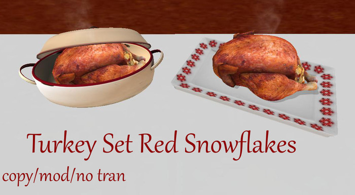 Turkey Set (Snowflakes) Part Mesh