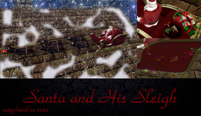 Santa and His Sleigh (Part Mesh)