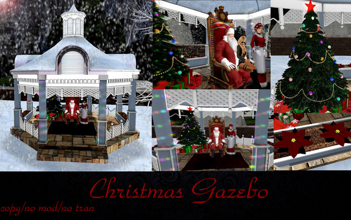 Christmas Gazebo With Santa (Part Mesh)