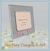 ~Whimsical Mom Grey Marble Frame~
