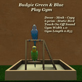 Budgie Green & Blue Gym