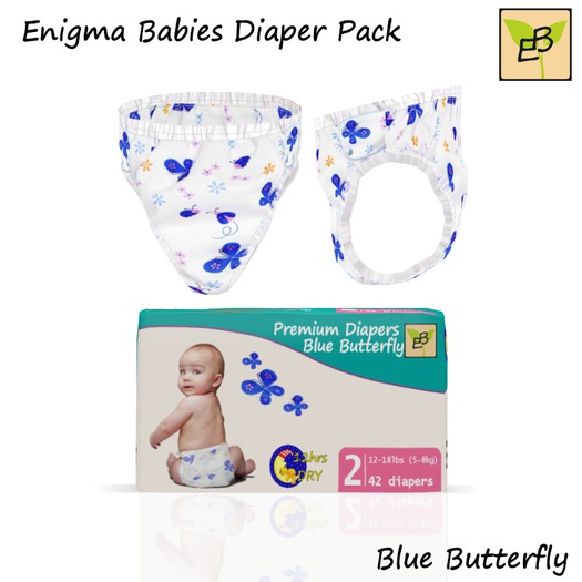 Enigma Babies Diaper Pack - Blue Butterfly