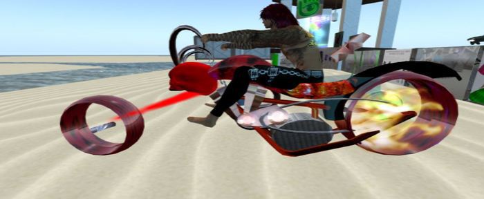 chopper bike created two seater that works
