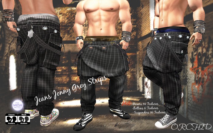 Jeans Jonny Grey Strips