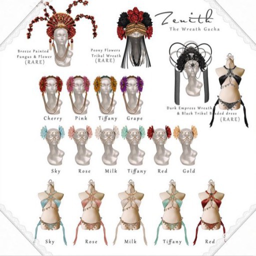 =Zenith=Ivory Flower Head Dress (Rose)