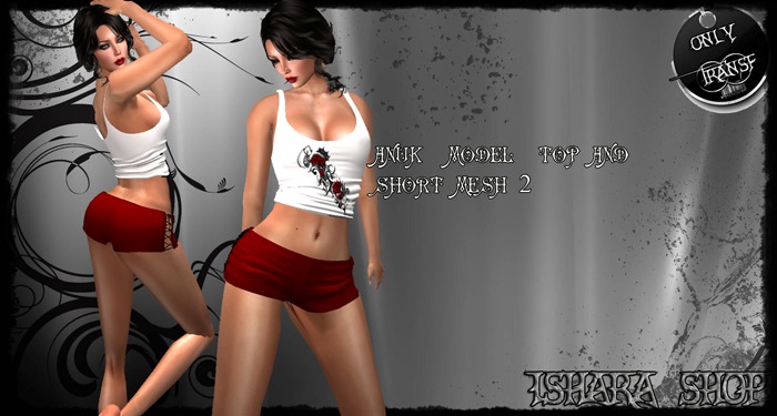 anuk  model  top and short mesh 2