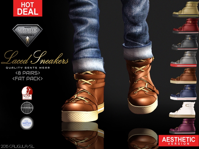 CA AESTHETIC LACED SNEAKERS FAT PACK