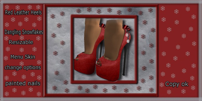 Red leather Non snowflake  heels