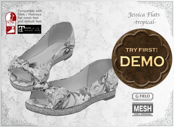*GF* Jessica Flats -tropical DEMO BOX