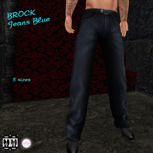 [F] Brock Jeans Blue - Material Enabled