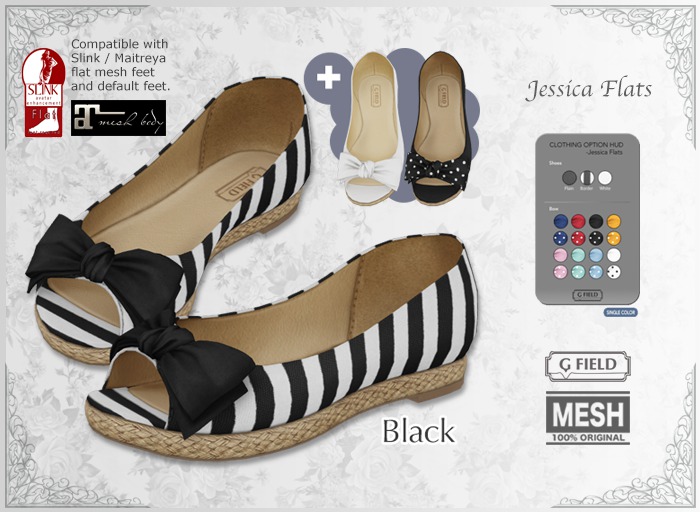 *GF* Jessica Flats -black- BOX