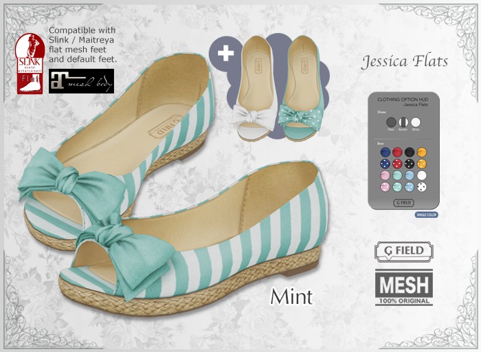 *GF* Jessica Flats -mint- BOX