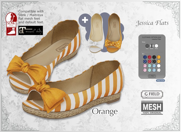 *GF* Jessica Flats -orange- BOX