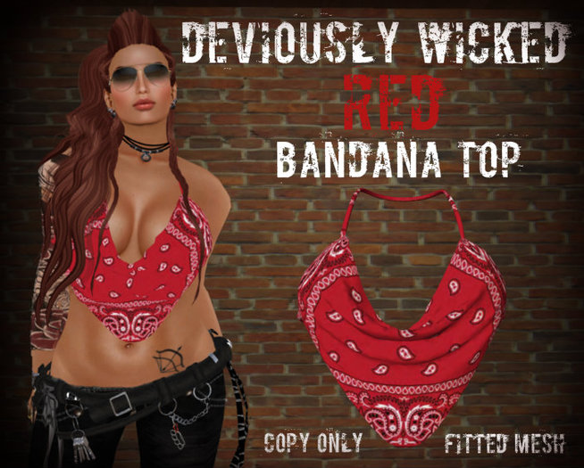 *D*W* ~ Red Bandana Top (Boxed)