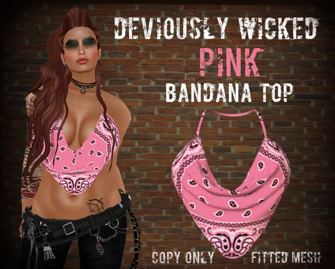 *D*W* ~ Pink Bandana Top (Boxed)