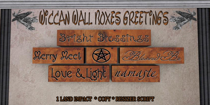 Wiccan Wall Boxes Greetings