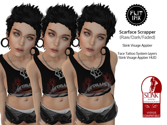 [flit ink] Scarface Scrapper // Slink Visage Applier HUD