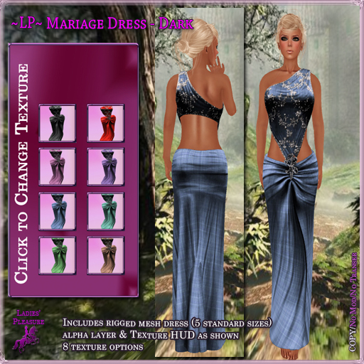 ~LP~ Mariage Dress (Boxed) Texture Scripted - Dark