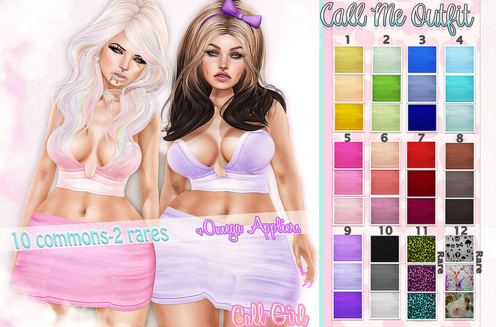 11.[Call Girl] - Call Me Outfit - Leopards Set - RARE
