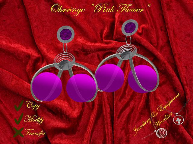 Earrings "Pink Flower"